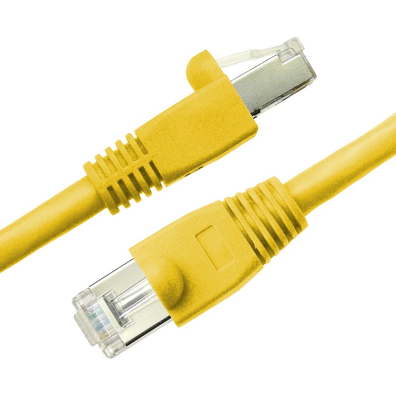 NTW Cat6 Ethernet Cable Shielded 100 FT Yellow Plated RJ45 Connector Internet LAN Wire Cable Cord for Modem Router PC Mac Laptop PS2 PS3 PS4 Xbox 360 Patch Panel Faster Than Cat5 Cat5e (345-S6-100YL) - Image 3